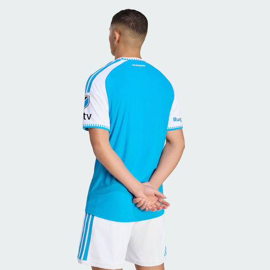 Men's Charlotte FC Blue 2026 Carolina Kit: Crowns Up On-Field Authentic Patch Jersey