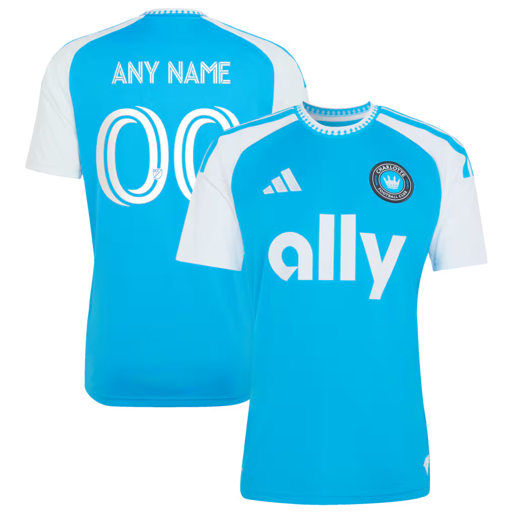 Men's Charlotte FC Blue 2026 Carolina Kit: Crowns Up Replica Custom Jersey
