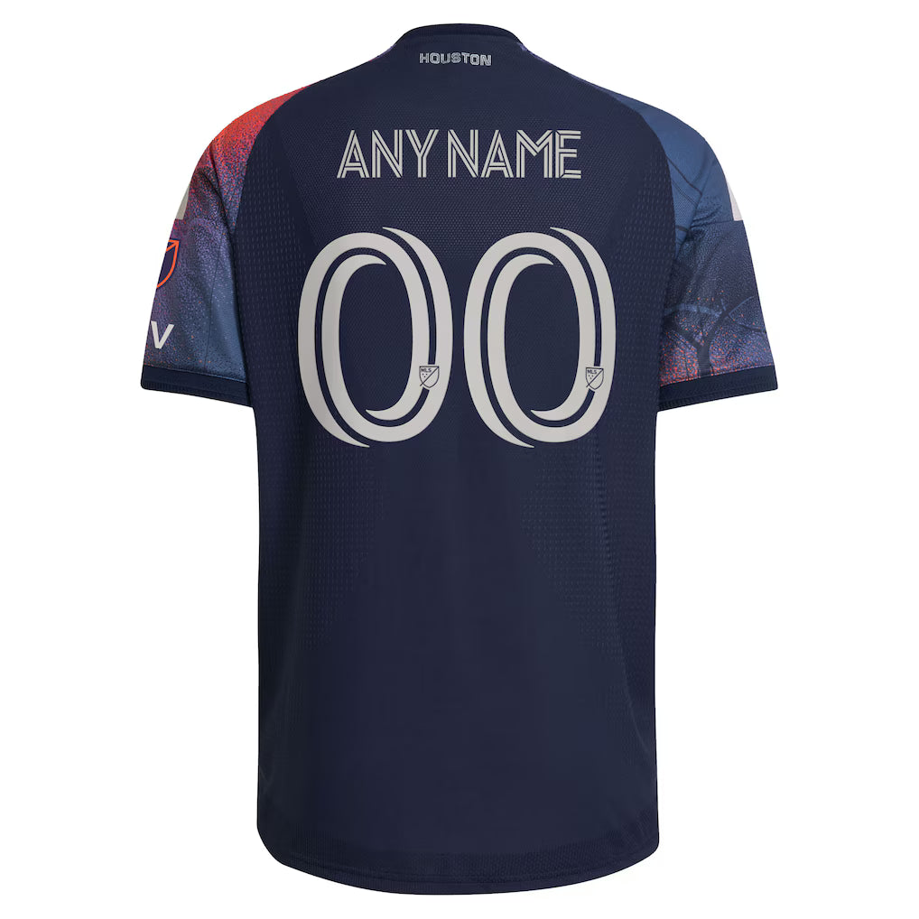 Men's Houston Dynamo FC Blue 2026 Mission Control On-Field Authentic Patch Custom Jersey