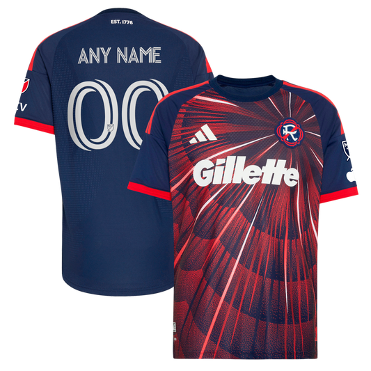 Men's New England Revolution Blue 2026 Independence Day On-Field Authentic Patch Custom Jersey