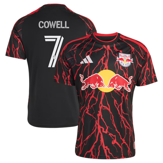 Men's New York Red Bulls Cade Cowell Black 2026 The Rooted Kit Replica Jersey