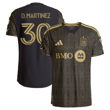 Men's LAFC David Martínez Black 2026 2026 Primary Kit On-Field Authentic Patch Jersey