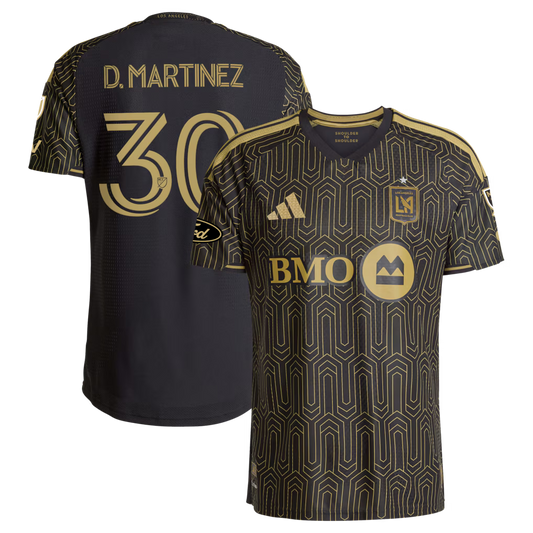 Men's LAFC David Martínez Black 2026 2026 Primary Kit On-Field Authentic Patch Jersey