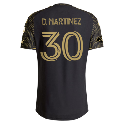 Men's LAFC David Martínez Black 2026 2026 Primary Kit On-Field Authentic Patch Jersey