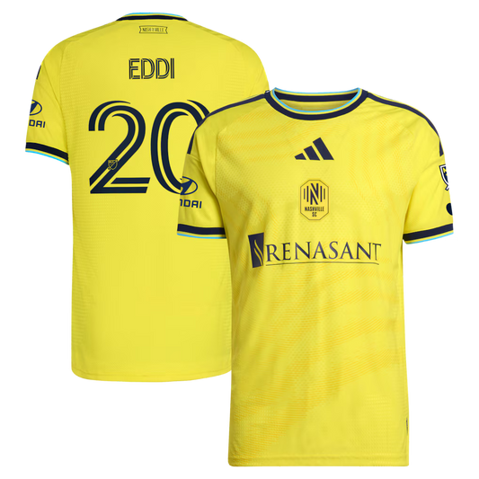 Men's Nashville SC Edvard Tagseth Yellow 2026 The Reverb Kit On-Field Authentic Patch Jersey
