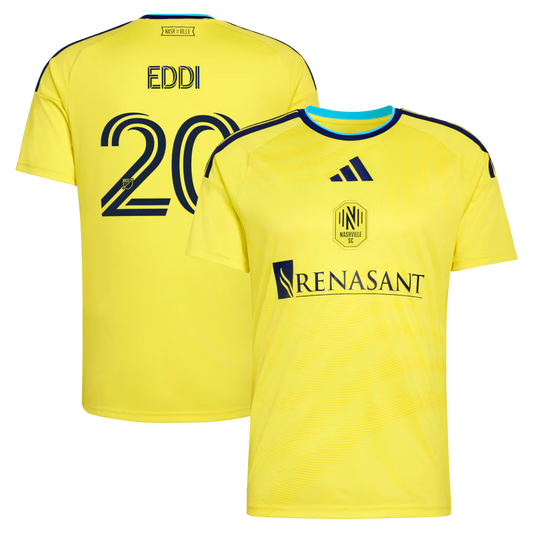 Men's Nashville SC Edvard Tagseth Yellow 2026 The Reverb Kit Replica Jersey