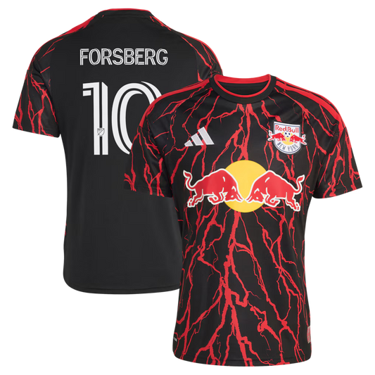 Men's New York Red Bulls Emil Forsberg Black 2026 The Rooted Kit Replica Jersey