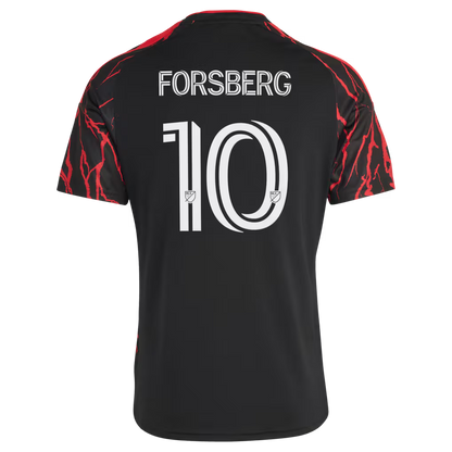Men's New York Red Bulls Emil Forsberg Black 2026 The Rooted Kit Replica Jersey