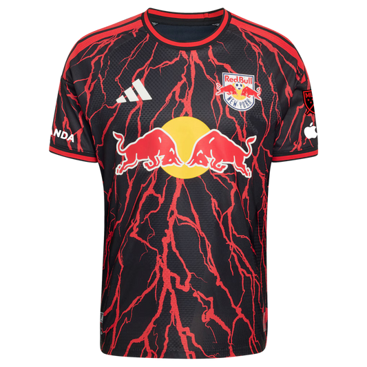 Men's New York Red Bulls Eric Maxim Choupo-Moting Black 2026 The Rooted Kit On-Field Authentic Patch Jersey