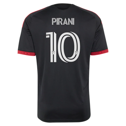 Men's D.C. United Gabriel Pirani Black 2026 Black-and-Red Kit Replica Jersey
