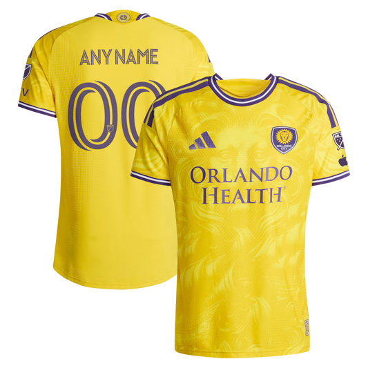 Men's Orlando City SC Gold 2026 Sunken Treasure Kit On-Field Authentic Patch Custom Jersey