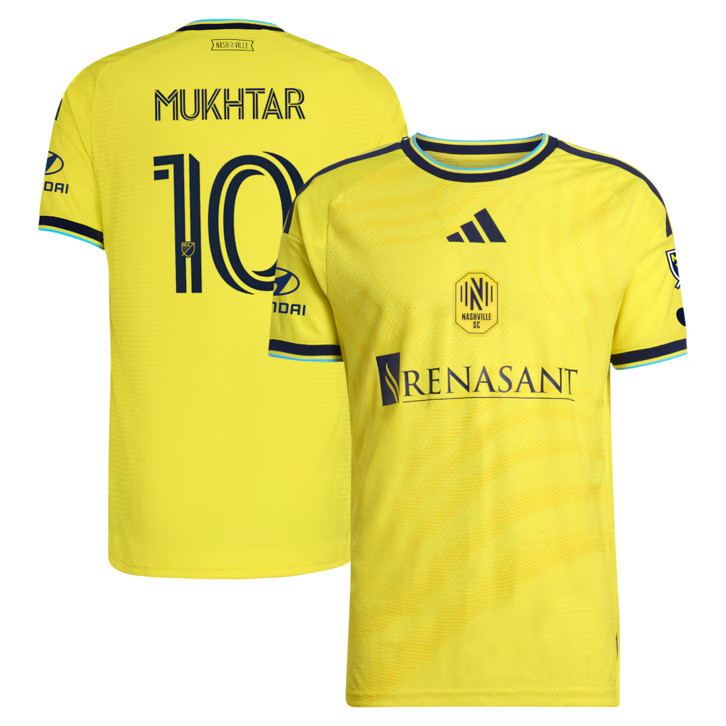 Men's Nashville SC Hany Mukhtar Yellow 2026 The Reverb Kit On-Field Authentic Patch Jersey