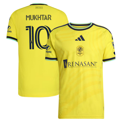 Men's Nashville SC Hany Mukhtar Yellow 2026 The Reverb Kit On-Field Authentic Patch Jersey