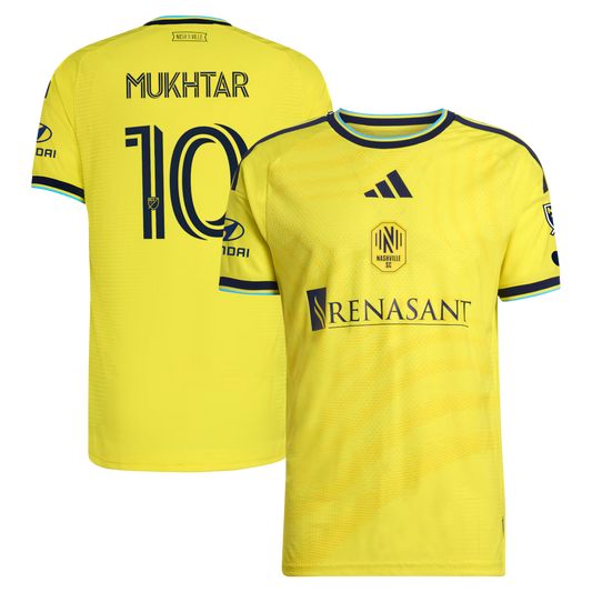 Men's Nashville SC Hany Mukhtar Yellow 2026 The Reverb Kit On-Field Authentic Patch Jersey