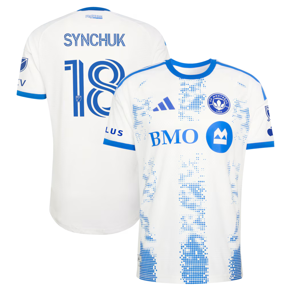 Men's CF Montreal Hennadii Synchuk White 2026 The Procure Jersey On-Field Authentic Patch Jersey