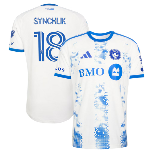 Men's CF Montreal Hennadii Synchuk White 2026 The Procure Jersey On-Field Authentic Patch Jersey