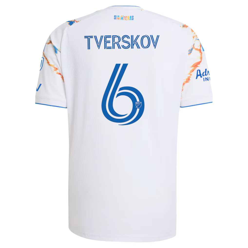 Men's San Diego FC Jeppe Tverskov White 2026 Unprecedented Unity Kit On-Field Authentic Patch Jersey