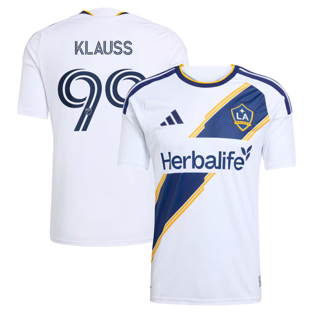 Men's LA Galaxy João Klauss White 2026 The VeloCITY Kit Replica Jersey