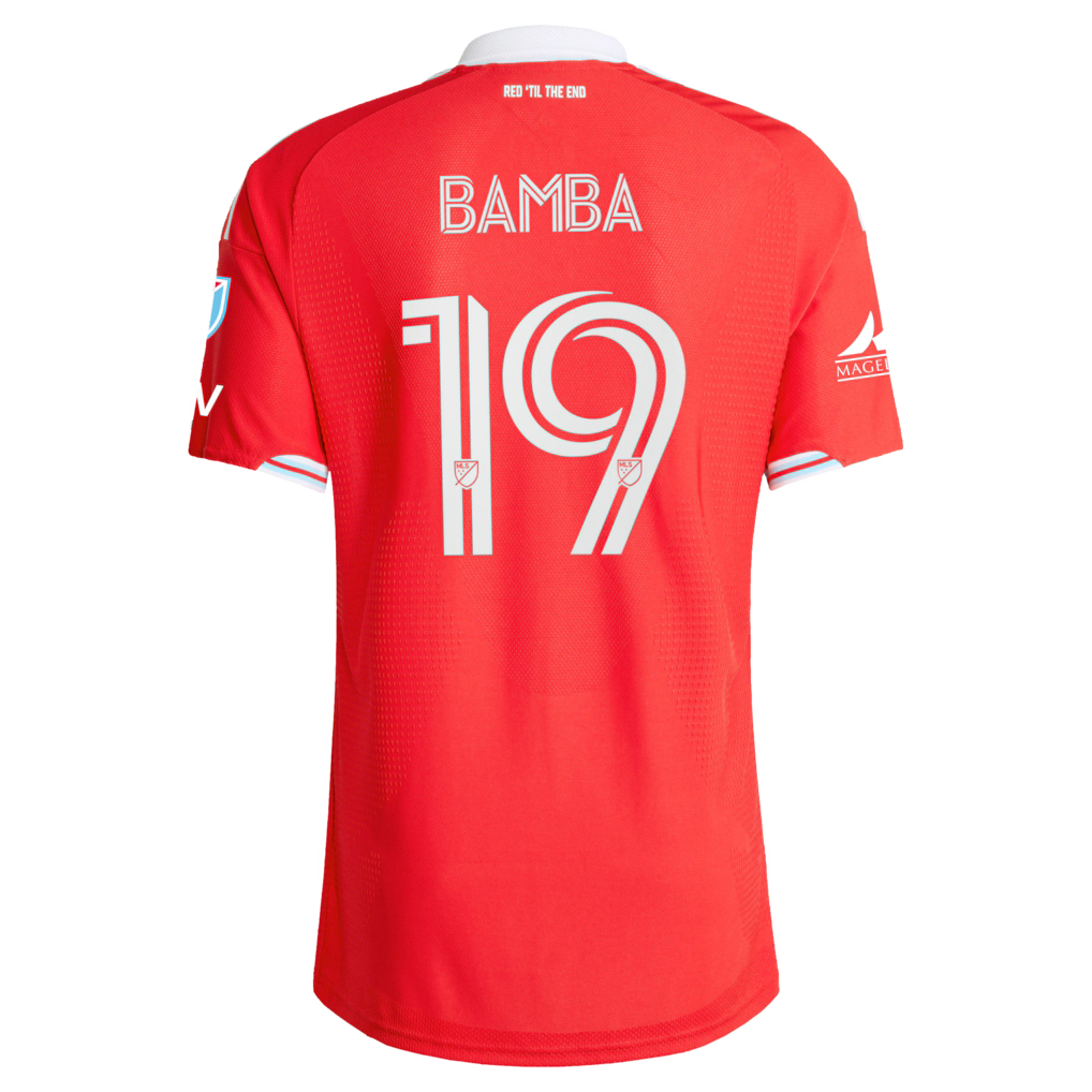 Men's Chicago Fire Jonathan Bamba Red 2026 Forever Red On-Field Authentic Patch Jersey