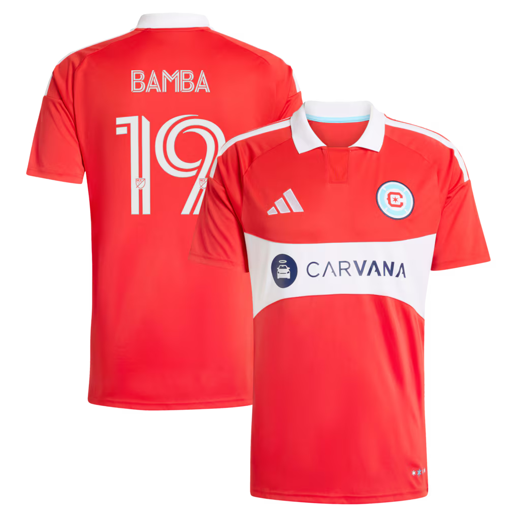 Men's Chicago Fire Jonathan Bamba Red 2026 Forever Red Replica Jersey