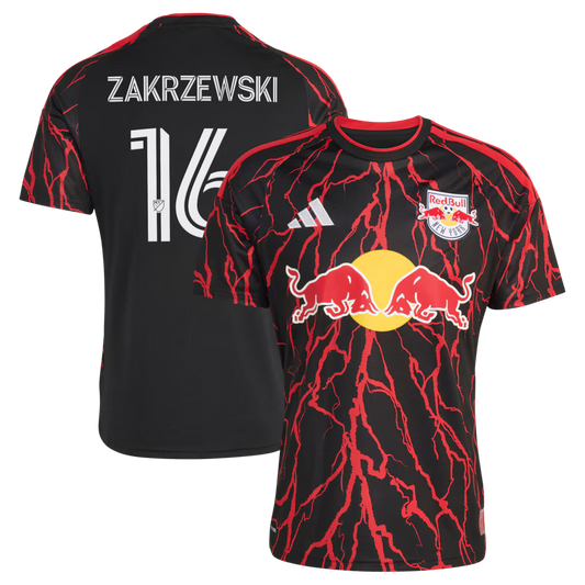 Men's New York Red Bulls Julian Hall Black 2026 The Rooted Kit Replica Jersey