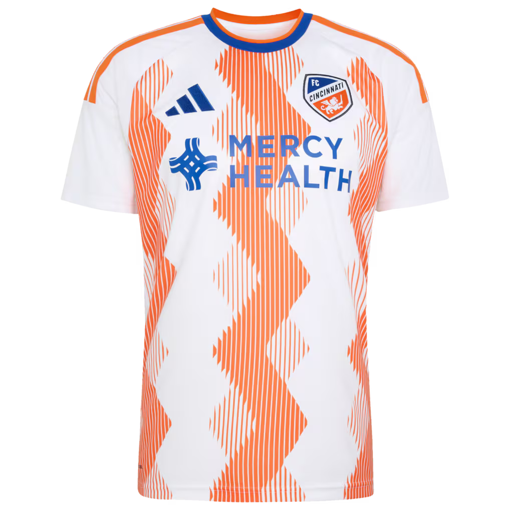 Men's FC Cincinnati Kévin Denkey White 2026 The Seven Hills Kit Replica Jersey