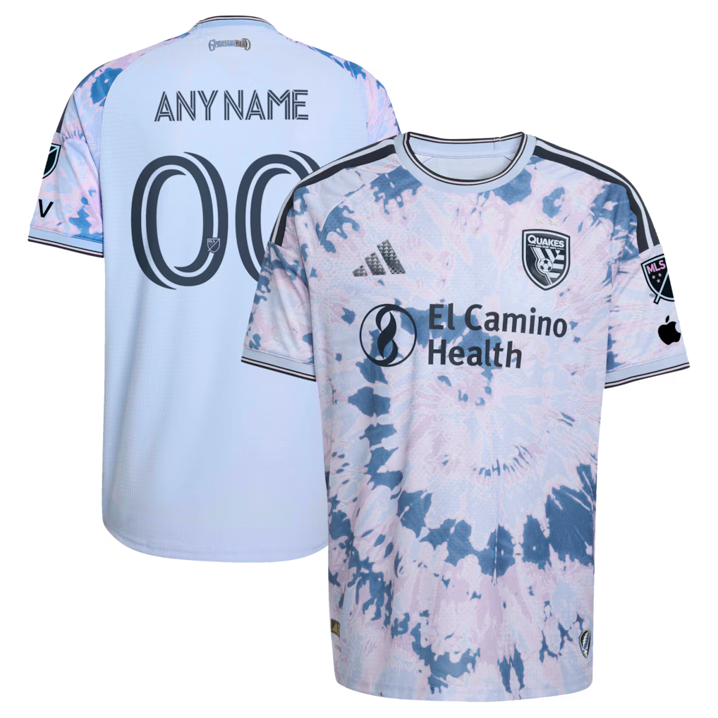 Men's San Jose Earthquakes Light Blue 2026 The Dead Kit On-Field Authentic Patch Custom Jersey