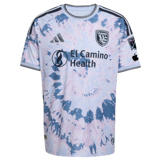 Men's San Jose Earthquakes Light Blue 2026 The Dead Kit On-Field Authentic Patch Custom Jersey