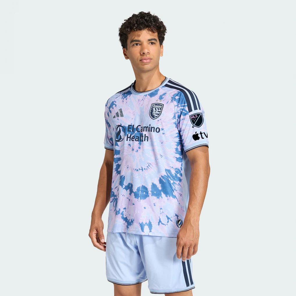 Men's San Jose Earthquakes Light Blue 2026 The Dead Kit On-Field Authentic Patch Jersey