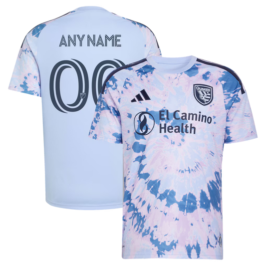 Men's San Jose Earthquakes Light Blue 2026 The Dead Kit Replica Custom Jersey