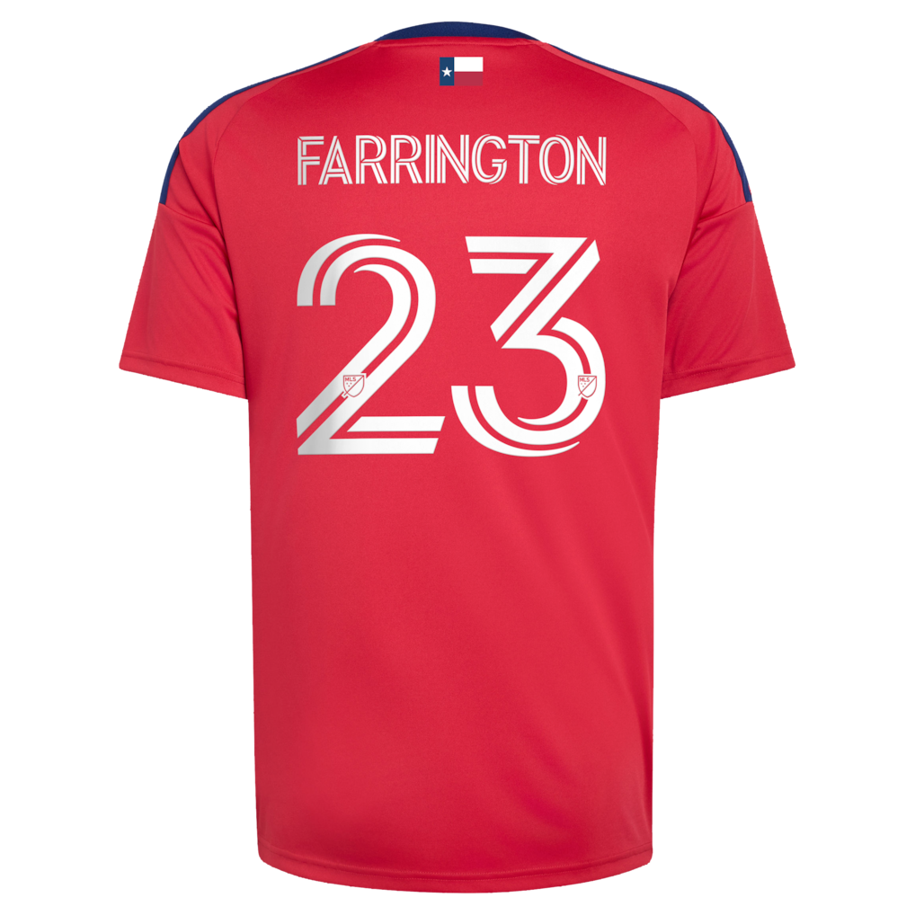 Men's FC Dallas Logan Farrington Red 2026 DNA Kit Replica Jersey