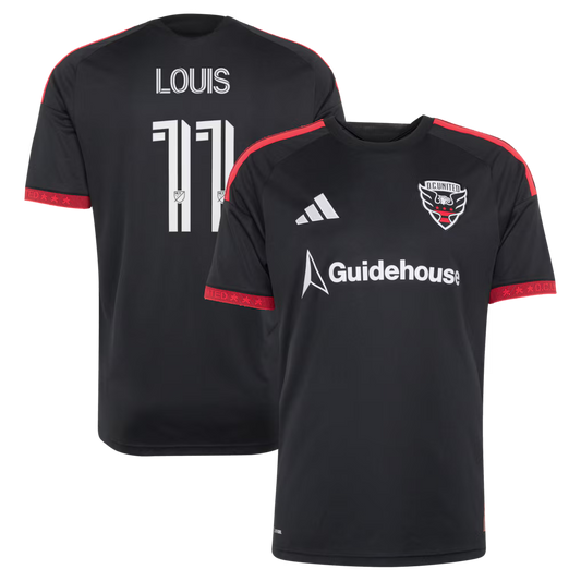 Men's D.C. United Louis Munteanu Black 2026 Black-and-Red Kit Replica Jersey