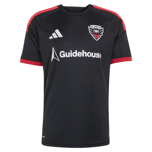 Men's D.C. United Louis Munteanu Black 2026 Black-and-Red Kit Replica Jersey