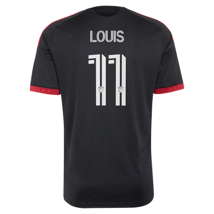 Men's D.C. United Louis Munteanu Black 2026 Black-and-Red Kit Replica Jersey