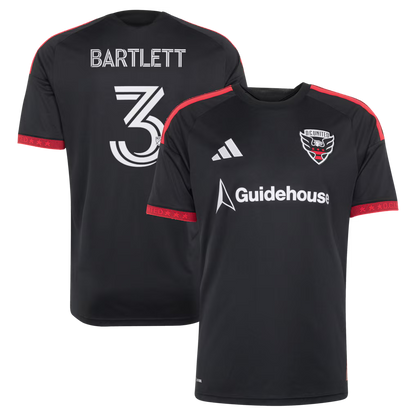 Men's D.C. United Lucas Bartlett 3 Black 2026 Black-and-Red Kit Replica Jersey