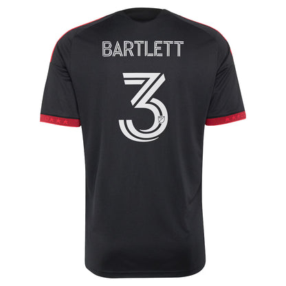 Men's D.C. United Lucas Bartlett 3 Black 2026 Black-and-Red Kit Replica Jersey