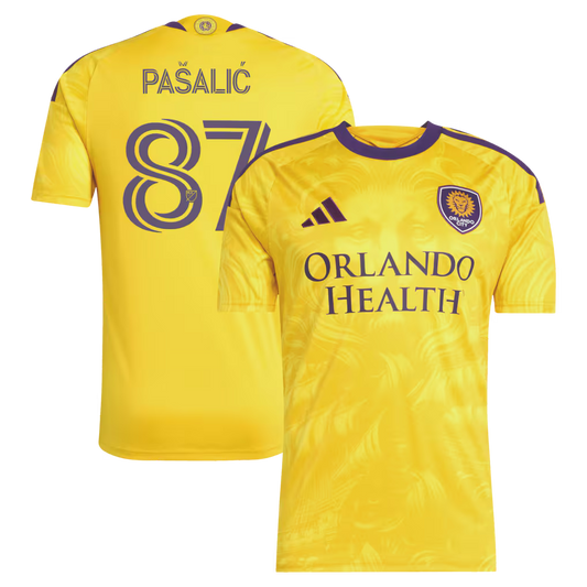 Men's Orlando City SC Marco Pašalić Gold 2026 Sunken Treasure Kit Replica Jersey