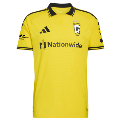 Men's Columbus Crew Maximilian Arfsten Yellow 2026 The Crafted for Excellence Kit On-Field Authentic Patch Jersey