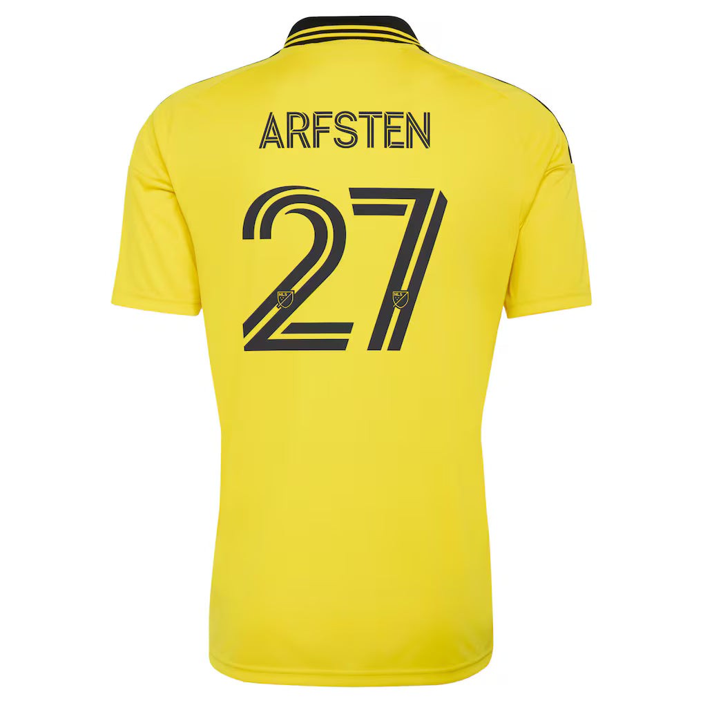 Men's Columbus Crew Maximilian Arfsten Yellow 2026 The Crafted for Excellence Kit Replica Jersey