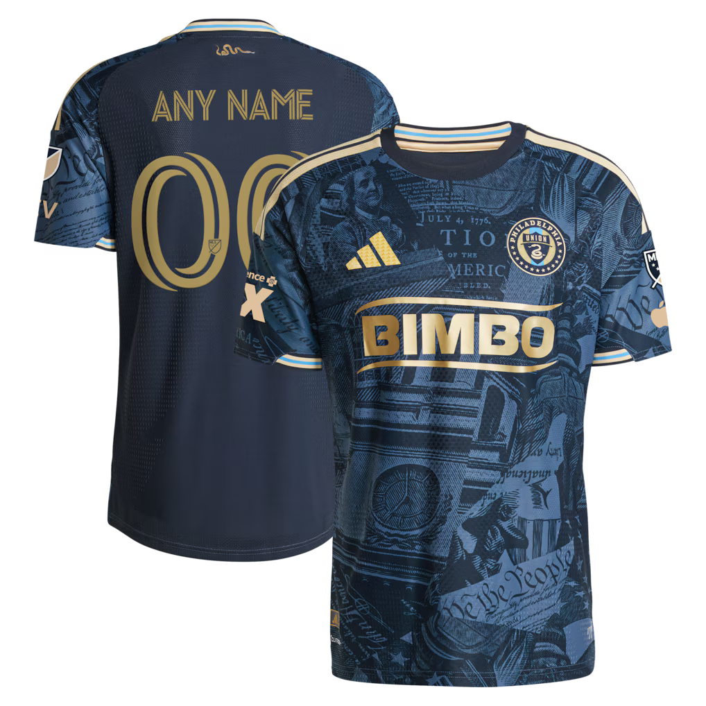 Men's Philadelphia Union Navy 2026 1776 Kit On-Field Authentic Patch Custom Jersey