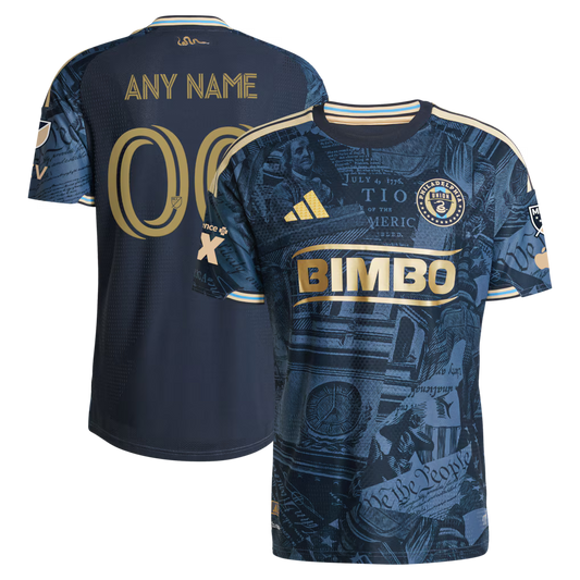 Men's Philadelphia Union Navy 2026 1776 Kit On-Field Authentic Patch Custom Jersey