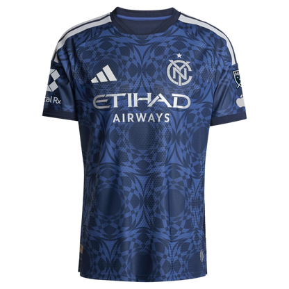 Men's New York City FC Nicolás Fernández Mercau Blue 2026 The All Nations Kit On-Field Authentic Patch Jersey