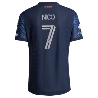 Men's New York City FC Nicolás Fernández Mercau Blue 2026 The All Nations Kit On-Field Authentic Patch Jersey