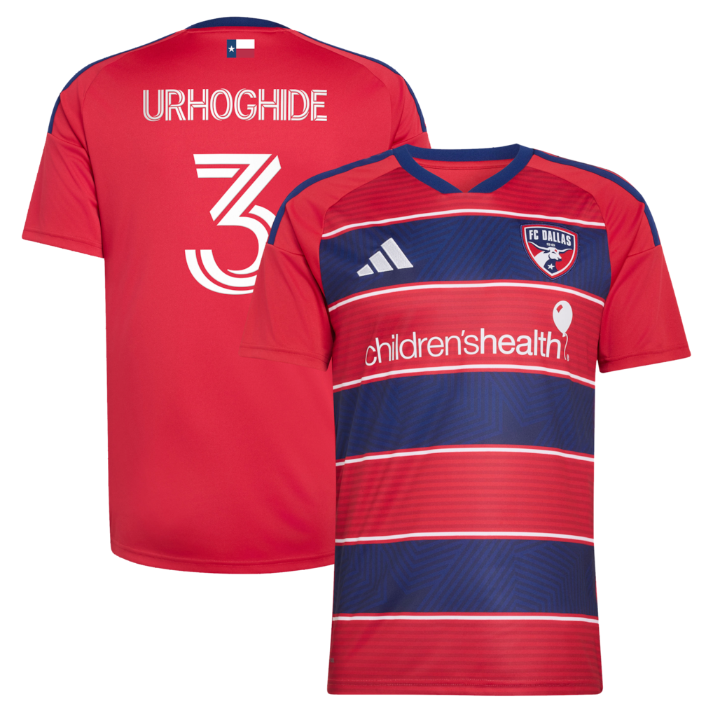 Men's FC Dallas Osaze Urhoghide Red 2026 DNA Kit Replica Jersey