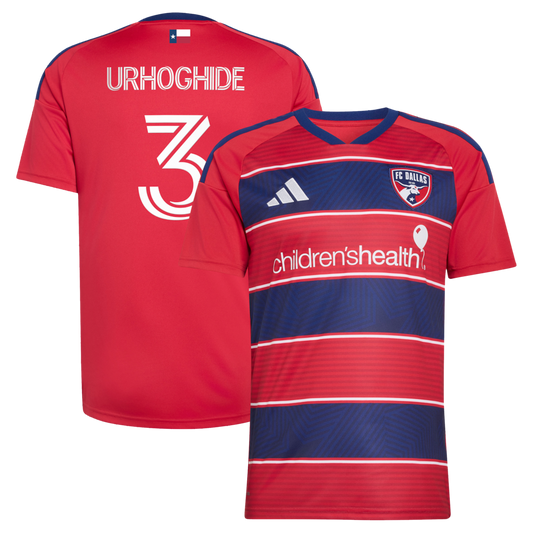 Men's FC Dallas Osaze Urhoghide Red 2026 DNA Kit Replica Jersey