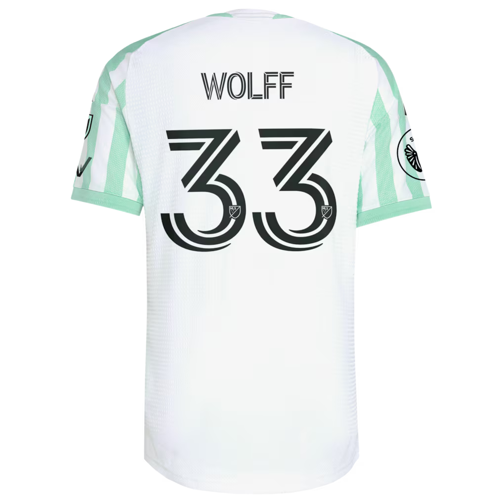 Men's Austin FC Owen Wolff White 2026 The Rooted Kit On-Field Authentic Patch Jersey