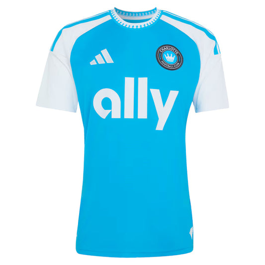 Men's Charlotte FC Pep Biel Blue 2026 Carolina Kit: Crowns Up Replica Jersey