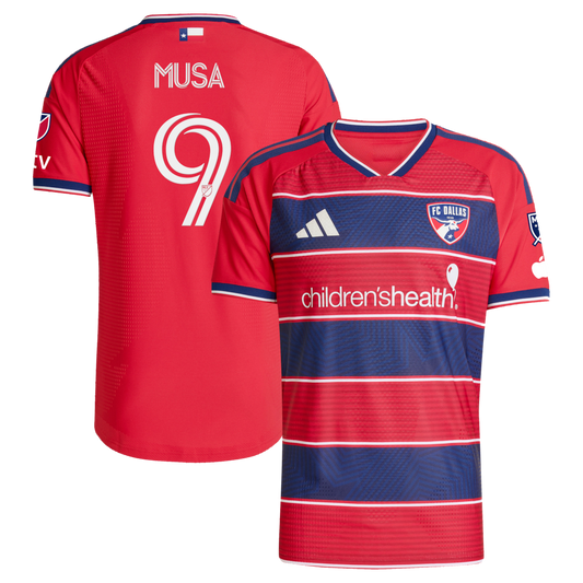 Men's FC Dallas Petar Musa Red 2026 DNA Kit On-Field Authentic Patch Jersey