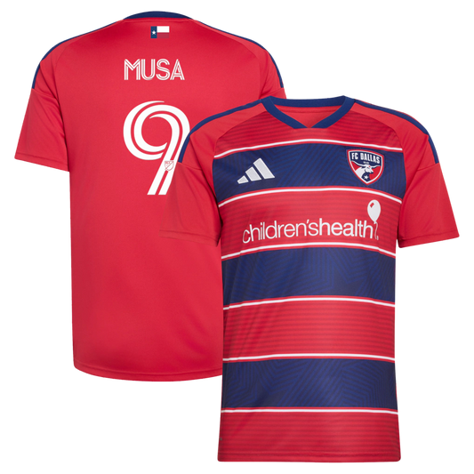 Men's FC Dallas Petar Musa Red 2026 DNA Kit Replica Jersey