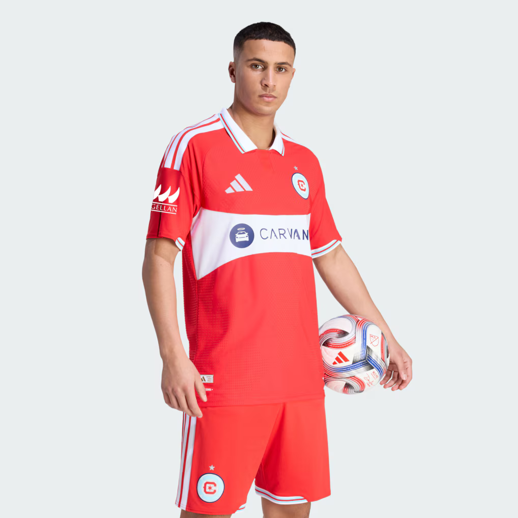 Men's Chicago Fire Red 2026 Forever Red On-Field Authentic Patch Jersey